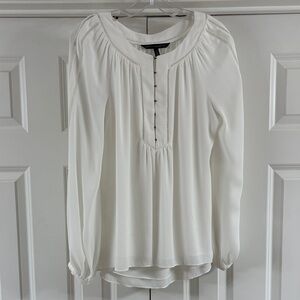 WHBM Elegant White/Ivory Women's Blouse. Lined. Beautiful details! Barely worn!